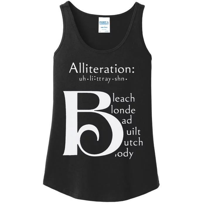 Bleach Blonde Bad Built Butch Body Ladies Essential Tank