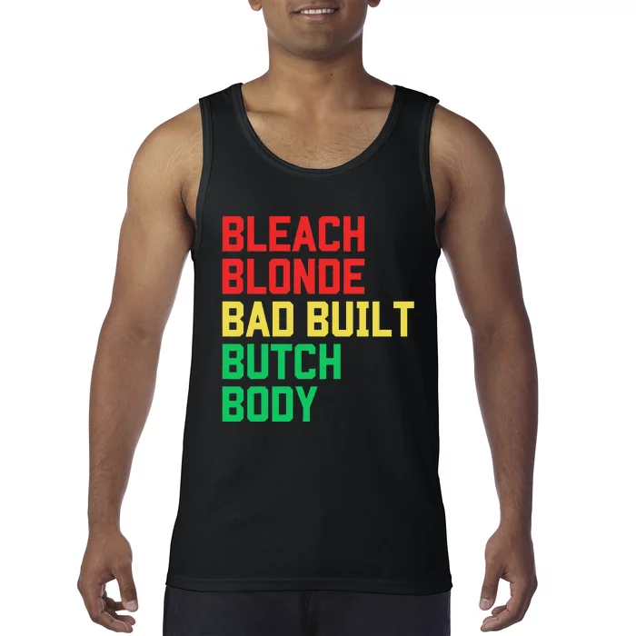 Bleach Blonde Bad Built Butch Body Anti Maga Juneteenth Tank Top