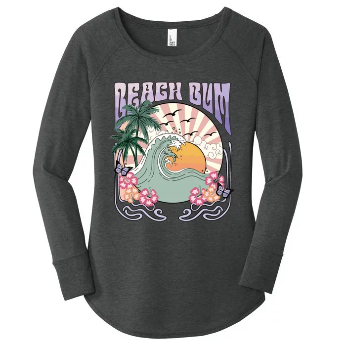 Beach Bum Beach Vibes Summer Women's Perfect Tri Tunic Long Sleeve Shirt