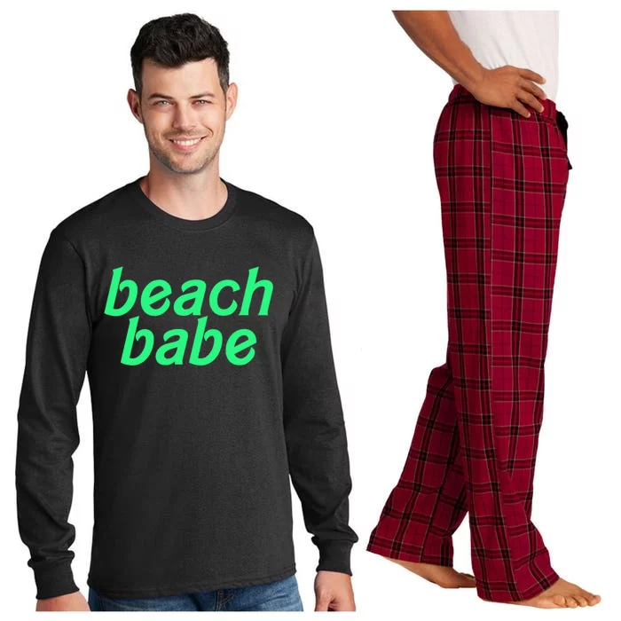 Beach Babe Beach Beach Vibes Vacay Vibes Vacation Cool Gift Long Sleeve Pajama Set