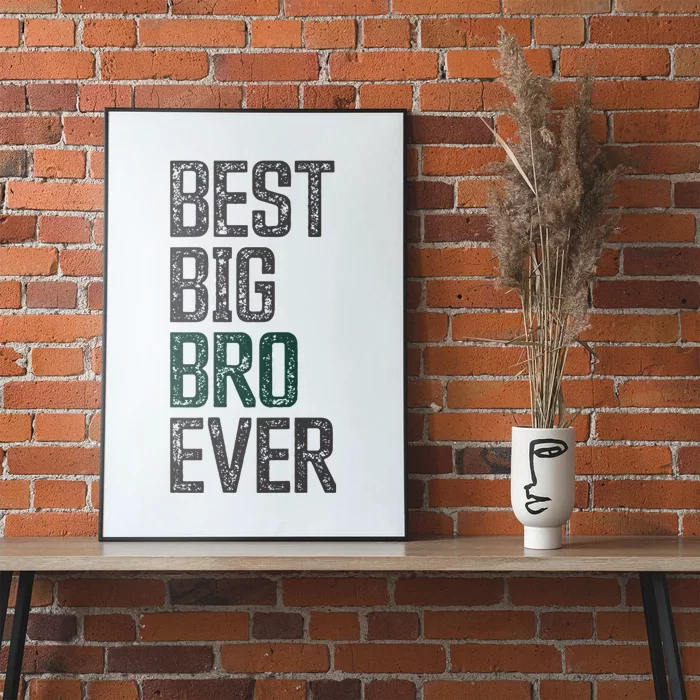 Best Big Brother Bro Ever Funny Big Bro Sibling Big Brother Poster