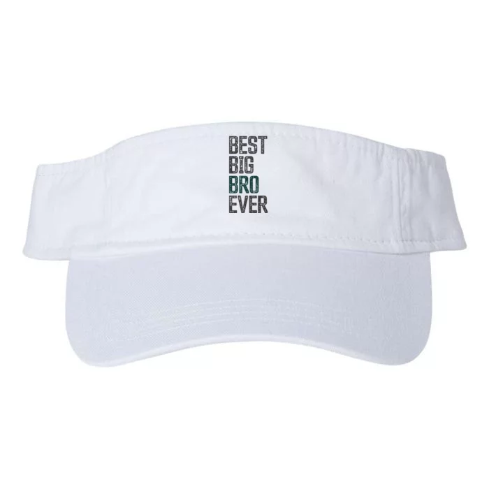 Best Big Brother Bro Ever Funny Big Bro Sibling Big Brother Valucap Bio-Washed Visor