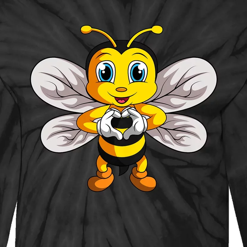 Bee Bumble Bee Tie-Dye Long Sleeve Shirt