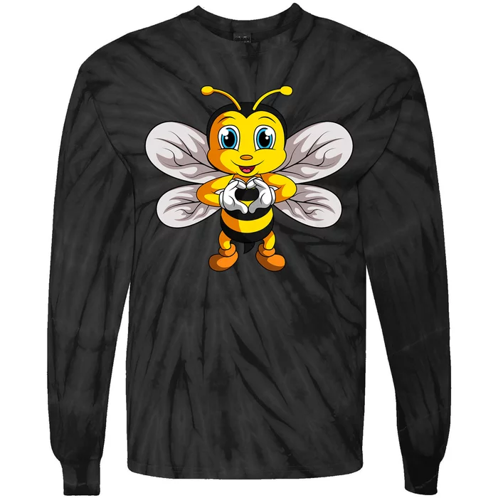 Bee Bumble Bee Tie-Dye Long Sleeve Shirt