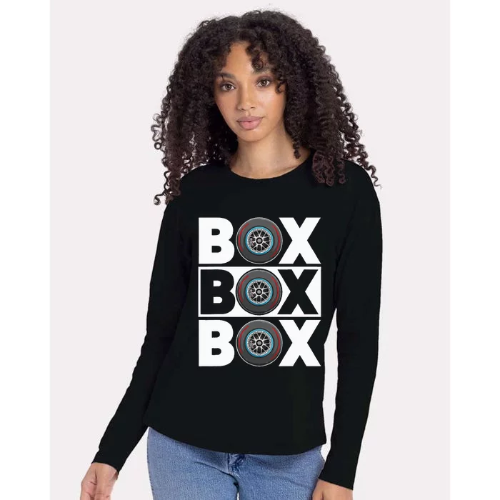 Box Box Box F1 Drag Racing Race Drifting Fast Cars Womens Cotton Relaxed Long Sleeve T-Shirt