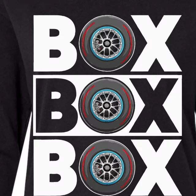 Box Box Box F1 Drag Racing Race Drifting Fast Cars Womens Cotton Relaxed Long Sleeve T-Shirt