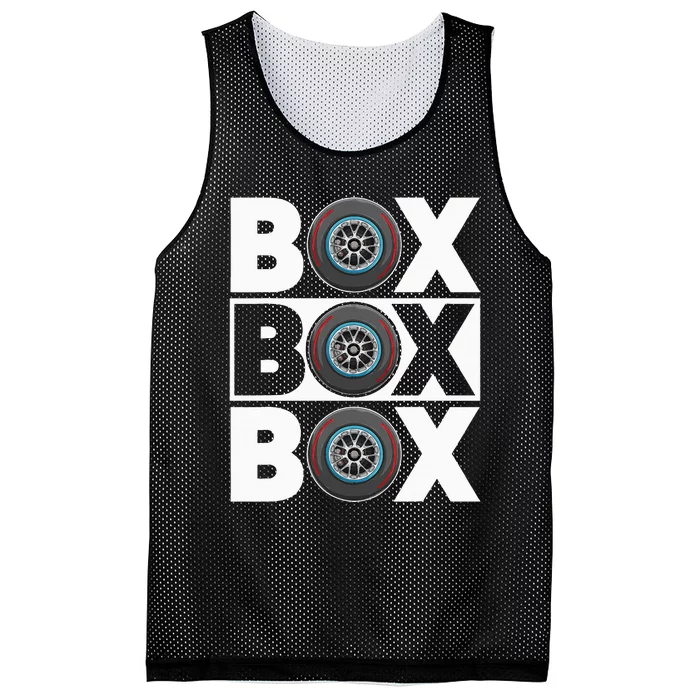 Box Box Box F1 Drag Racing Race Drifting Fast Cars Mesh Reversible Basketball Jersey Tank