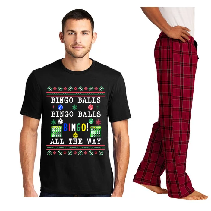 Bingo Balls Bingo All The Way Ugly Xmas Pajama Set