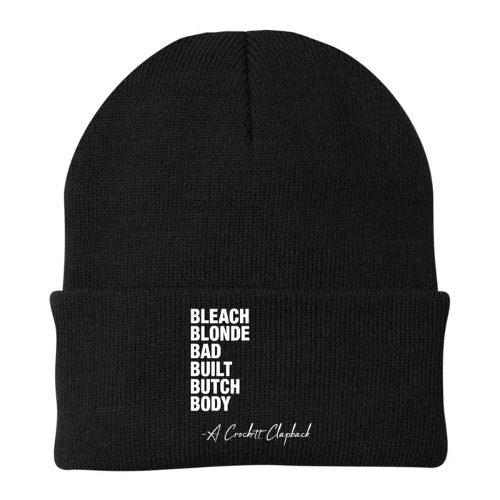 Bleach Blonde Bad Built Butch Body Knit Cap Winter Beanie