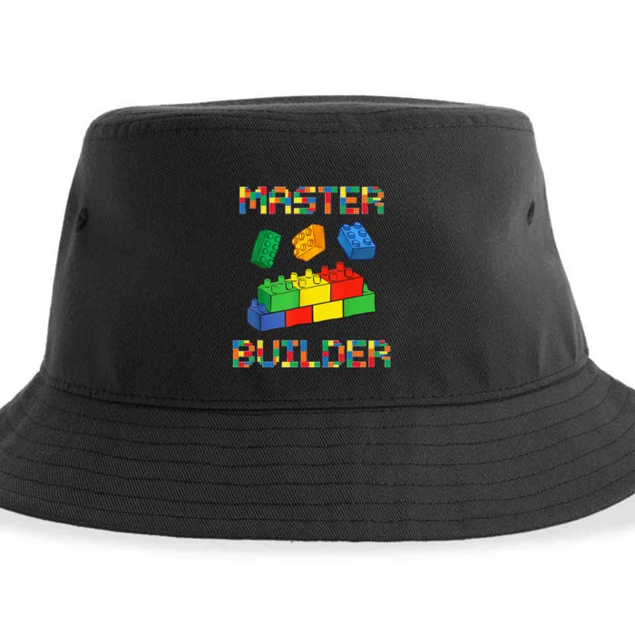 Brick Builder Blocks Building Master Builder Funny Toys Kids Sustainable Bucket Hat