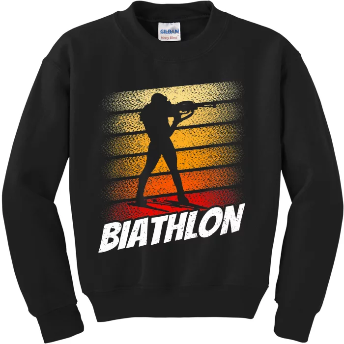 Biathlon Biathlete Biathlons Sports Kids Sweatshirt