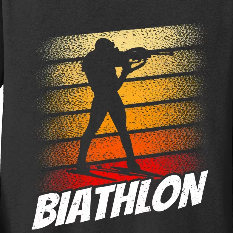 Biathlon Biathlete Biathlons Sports Kids Long Sleeve Shirt