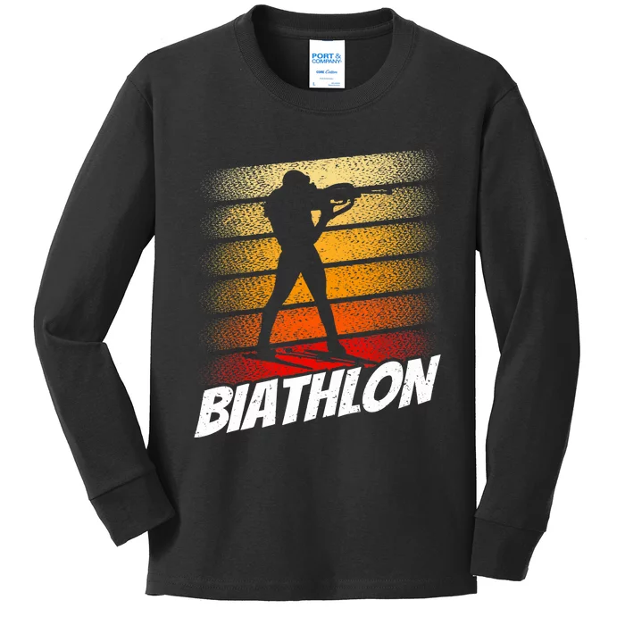 Biathlon Biathlete Biathlons Sports Kids Long Sleeve Shirt