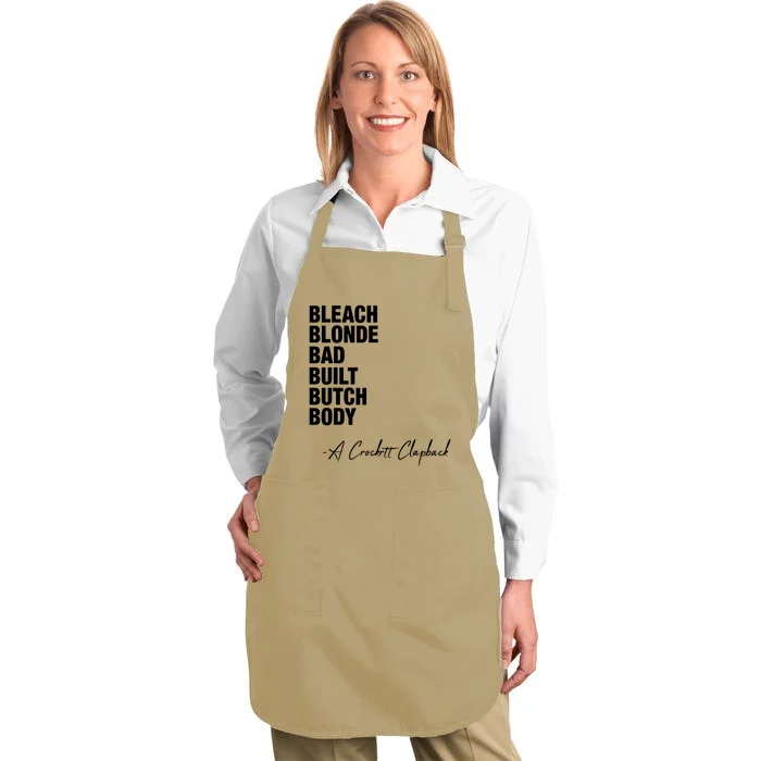 Bleach Blonde Bad Built Butch Body Full-Length Apron With Pocket