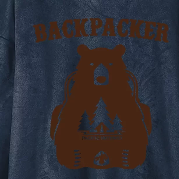 Backpacker Bear Hooded Wearable Blanket