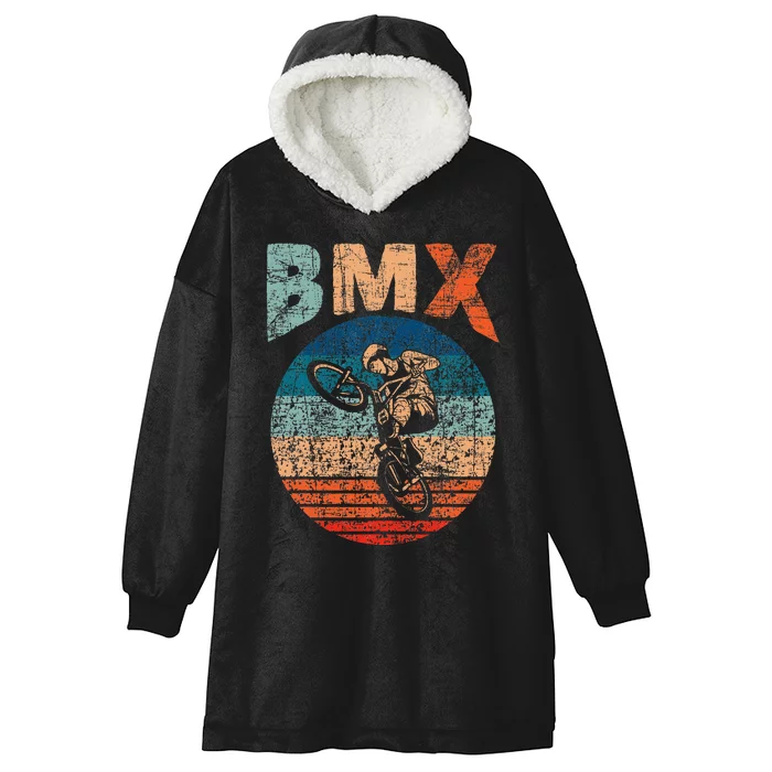 Bmx Bike Bicycle Rider Cyclist Racing Stunt Road Biking Hooded Wearable Blanket