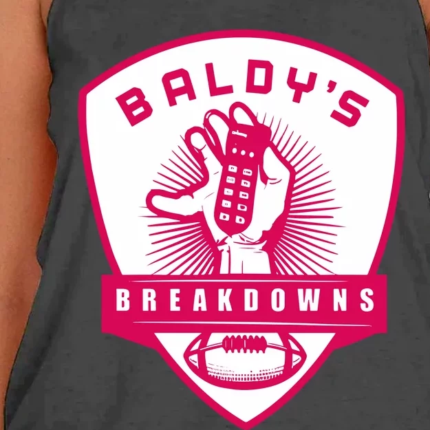 BaldyS Breakdowns Women's Knotted Racerback Tank