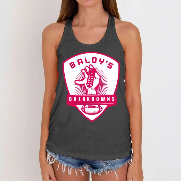 BaldyS Breakdowns Women's Knotted Racerback Tank