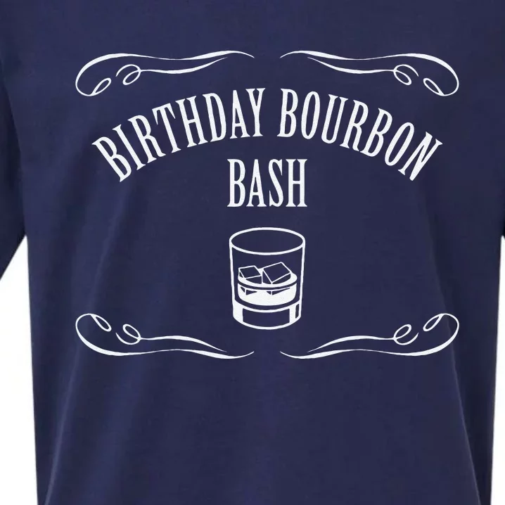 Birthday Bourbon Bash Featuring Whiskey Glass Sueded Cloud Jersey T-Shirt