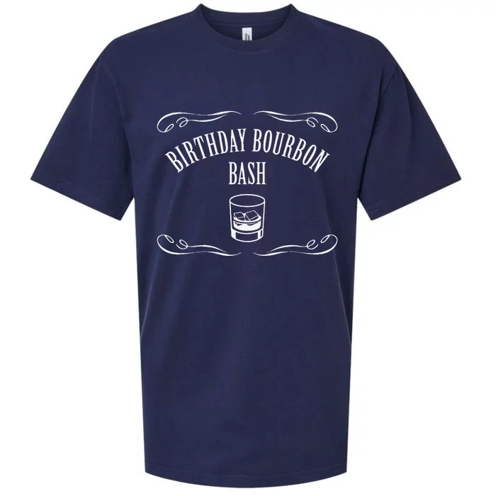 Birthday Bourbon Bash Featuring Whiskey Glass Sueded Cloud Jersey T-Shirt