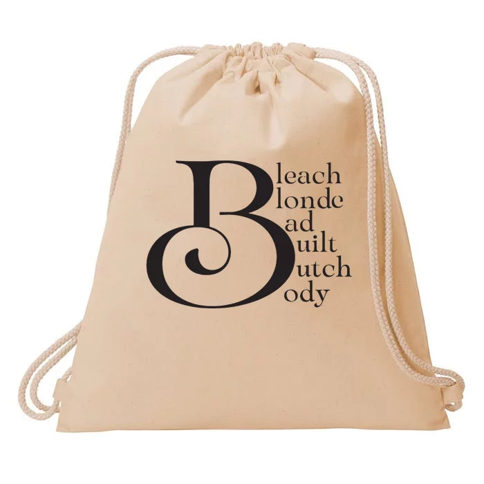 Bleach Blond Bad Built Butch Body Drawstring Bag