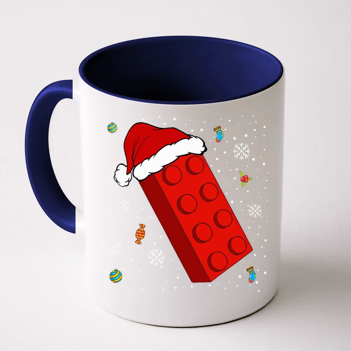 Block Brick Building Santa Xmas Christmas Master Builder Front & Back Coffee Mug