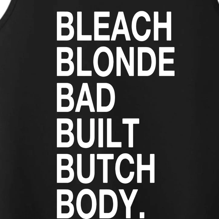 Bleach Blond Bad Built Butch Body Performance Tank