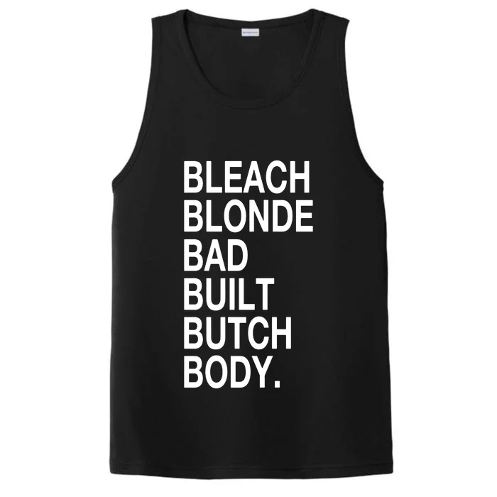 Bleach Blond Bad Built Butch Body Performance Tank