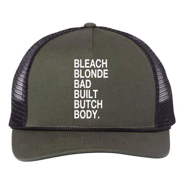 Bleach Blond Bad Built Butch Body Retro Rope Trucker Hat Cap