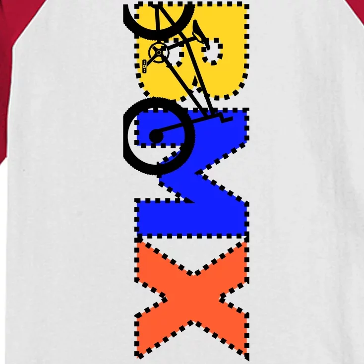 BMX Bike Kids Colorblock Raglan Jersey