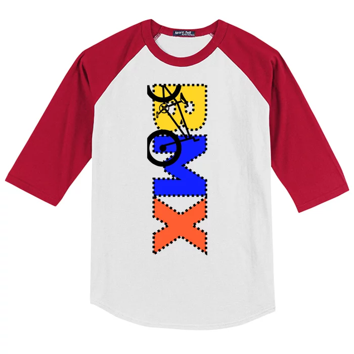 BMX Bike Kids Colorblock Raglan Jersey