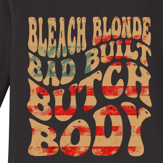 Bleach Blonde Bad Built Butch Body Baby Long Sleeve Bodysuit