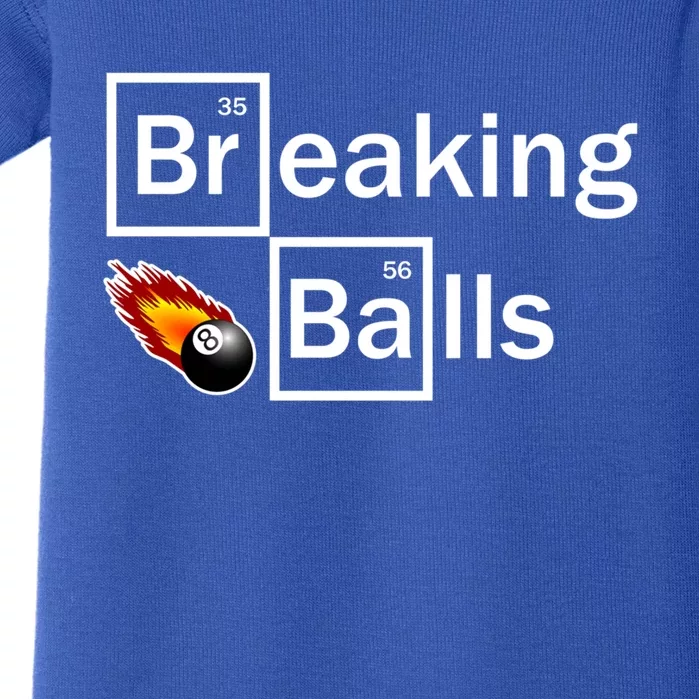 Breaking Balls Billiard Player Pool Snooker 8 Ball Funny Cute Gift Baby Bodysuit