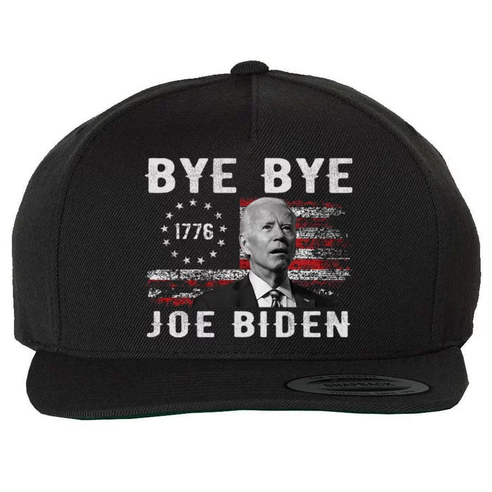 Bye Bye Biden Funny Antibiden Election Drops Out Wool Snapback Cap