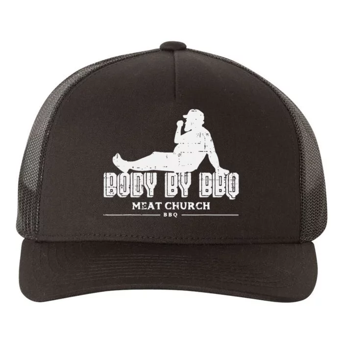 Body By Bbq Funny Barbecue Grill Meat Lover Yupoong Adult 5-Panel Trucker Hat