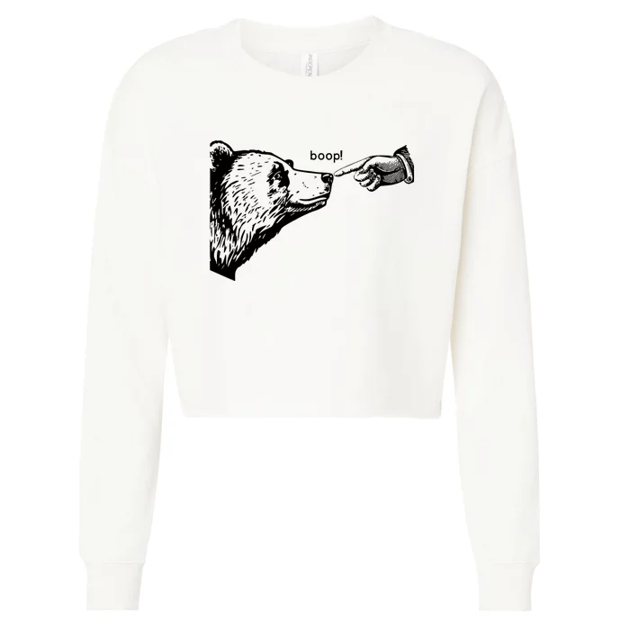 Boop Bear Cropped Pullover Crew