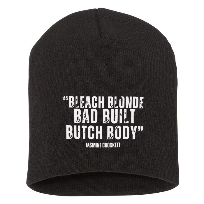 Bleach Blonde Bad Built Butch Body Short Acrylic Beanie