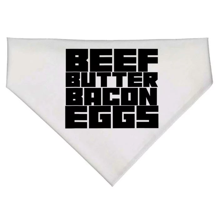 Beef Butter Bacon Eggs USA-Made Doggie Bandana