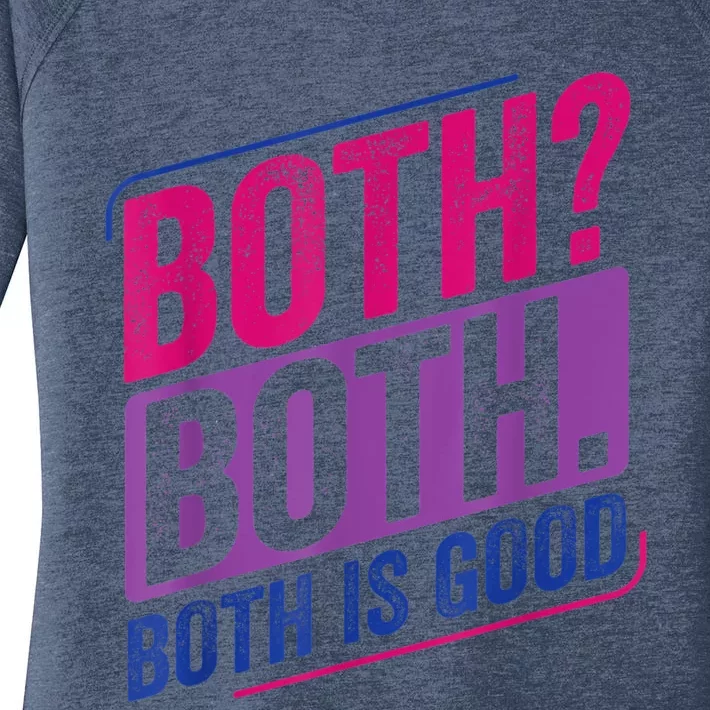 Both? Both? Bi Pride Bisexual Bisexuality Flag Women's Perfect Tri Tunic Long Sleeve Shirt