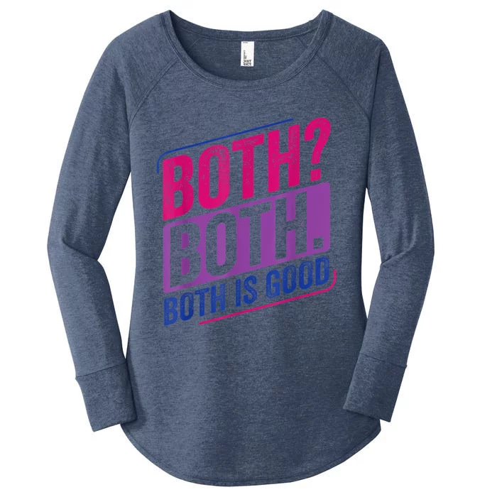 Both? Both? Bi Pride Bisexual Bisexuality Flag Women's Perfect Tri Tunic Long Sleeve Shirt