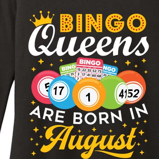 Bingo Birthday Bingo Queens Are Born In August Cool Gift Womens CVC Long Sleeve Shirt