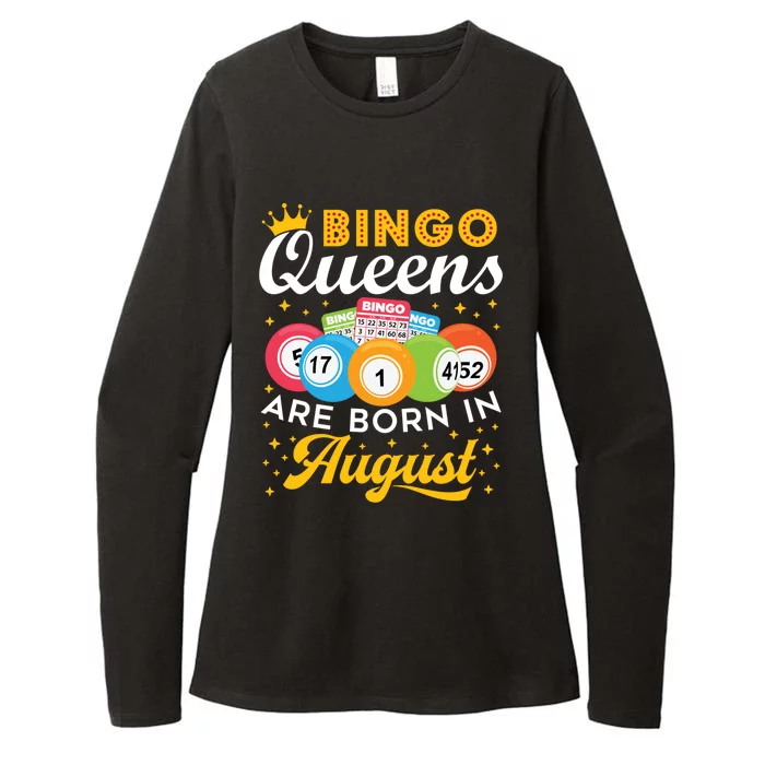 Bingo Birthday Bingo Queens Are Born In August Cool Gift Womens CVC Long Sleeve Shirt