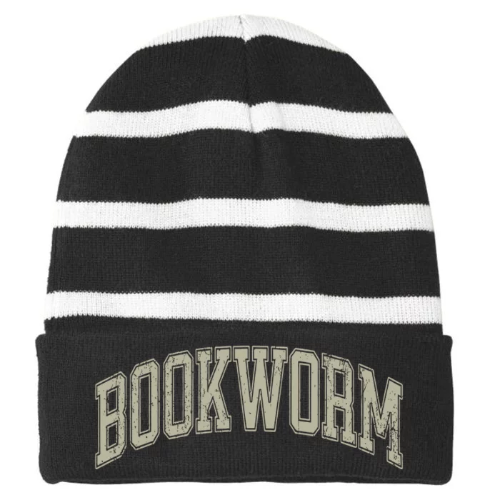 Bookworm Bookish Book Club Striped Beanie with Solid Band