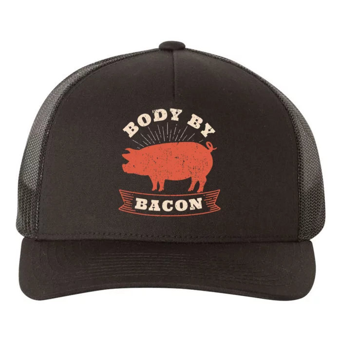 Body By Bacon For Low Carb High Fat Ketogenic Diet Yupoong Adult 5-Panel Trucker Hat