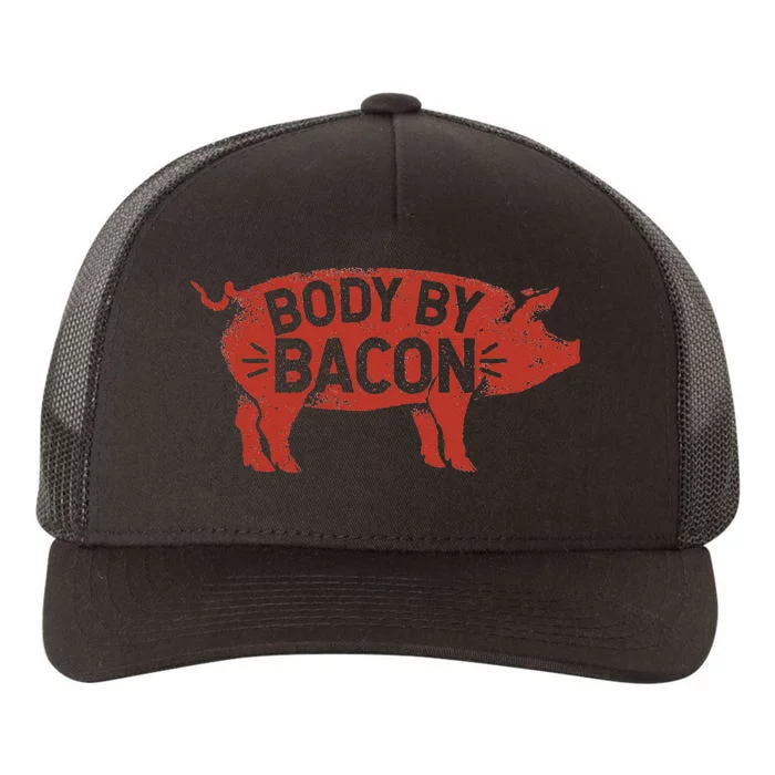 Body By Bacon For Low Carb High Fat Ketogenic Diet Yupoong Adult 5-Panel Trucker Hat