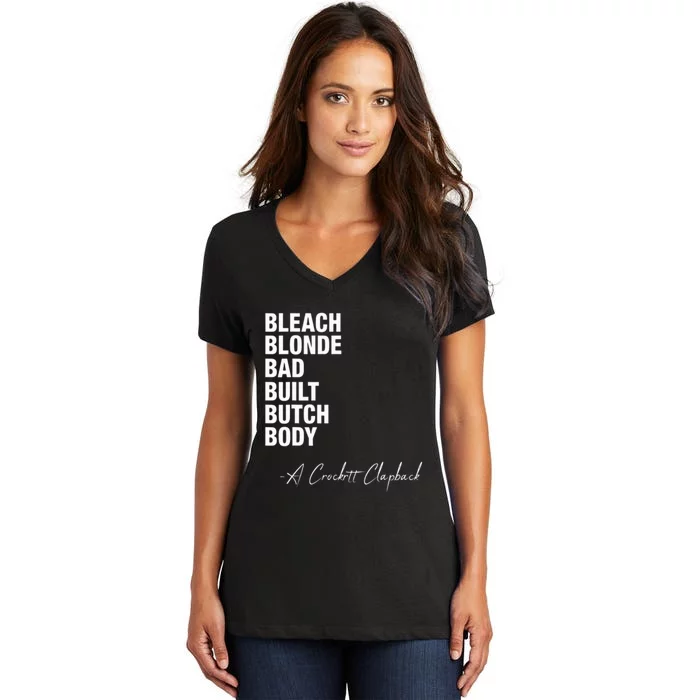 Bleach Blonde Bad Built Butch Body Women's V-Neck T-Shirt