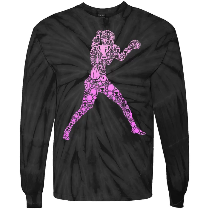 Boxing Boxer Tie-Dye Long Sleeve Shirt