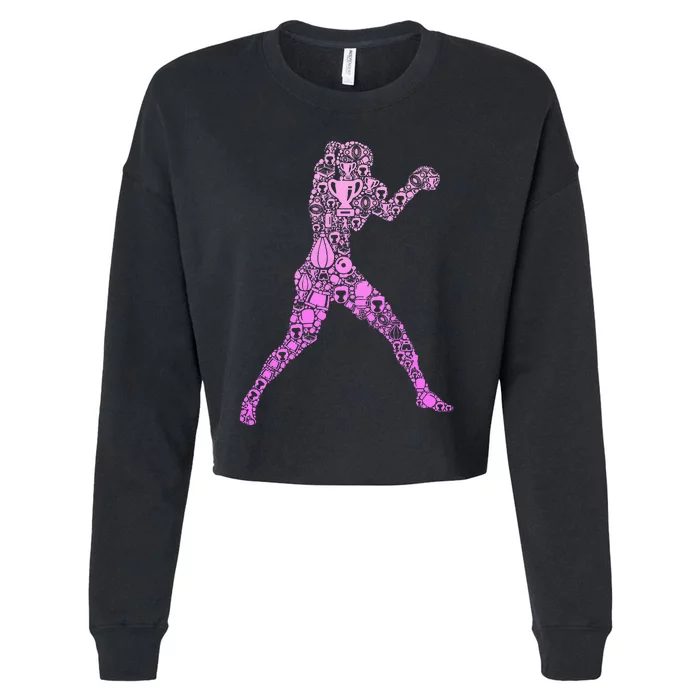 Boxing Boxer Cropped Pullover Crew