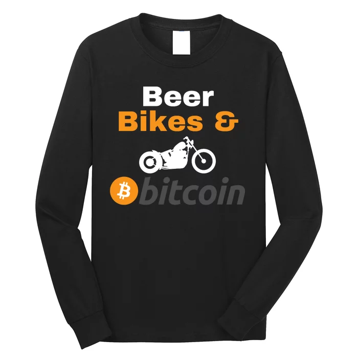 Beer Bikes Bitcoin, Vintage Bitcoin Logo, Bitcoin Blockchain, Bitcoin Crypto Long Sleeve Shirt