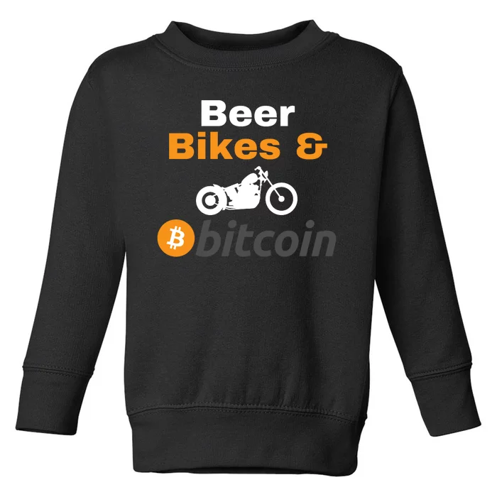 Beer Bikes Bitcoin, Vintage Bitcoin Logo, Bitcoin Blockchain, Bitcoin Crypto Toddler Sweatshirt